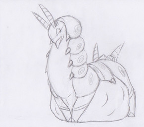 antennae_(anatomy) belly big_belly digestion female female_pred female_prey feral feral_pred fully_inside huge_belly human_prey long_neck mass_vore multiple_prey quadruped side_view smile solo struggling struggling_prey tongue tongue_out vore pakaproductions nintendo pokemon pandora_(pakaproductions) arthropod generation_5_pokemon human mammal pokemon_(species) scolipede black_and_white graphite_(artwork) monochrome sketch traditional_media_(artwork)