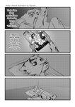 2020 4koma 5_fingers aniapt_(manga) bed black_nose book cheek_tuft clothed clothing comic cute_fangs digital_media_(artwork) english_text facial_tuft fingers fluffy fluffy_tail four_frame_image furniture greyscale hair hi_res holding_object hoodie inner_ear_fluff inside male mammal mephitid messy_hair monochrome multicolored_body narration sad screentone simple_background skunk solo tail tapirclip text topwear tuft two_tone_body