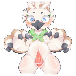 animal_genitalia anthro beak biped black_beak black_body black_eyebrows black_feathers blue_eyes blush blush_lines blush_stickers brown_body brown_feathers censor_bar censored_genitalia censored_penis erection eyebrows facial_markings facial_tuft feather_hair feather_hands feathers fingerless_(marking) genital_slit genitals glistening glistening_eyes green_kerchief green_neckerchief head_markings kerchief kerchief_only looking_at_viewer male male_anthro markings mostly_nude mostly_nude_anthro mostly_nude_male mouth_closed multicolored_body multicolored_feathers multicolored_kerchief multicolored_neckerchief navel neckerchief neckerchief_only neckwear non-mammal_navel orange_cheeks orange_kerchief orange_neckerchief penis pink_penis pseudo_hair simple_background solo standing tapering_penis tuft two_tone_kerchief two_tone_neckerchief white_background white_body white_feathers young young_anthro young_male suzuki_(2023) nintendo the_legend_of_zelda tulin_(tloz) avian rito 1:1 2024 censored digital_media_(artwork) hi_res