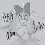 abdominal_bulge anthro anthro_penetrated big_butt big_penis biped blush blush_lines bodily_fluids butt clitoral_hood crooked_tail deep_penetration ejaculation emanata erection female female_penetrated full_nelson full_nelson_(legs_held) genital_fluids genitals green_eyes hair hood_only human_on_anthro human_penetrating human_penetrating_anthro interspecies large_penetration larger_human larger_male low-angle_view male male/female male_penetrating male_penetrating_female pawpads penetration penile penile_penetration penis penis_in_vagina pupils rough_sex sex short_hair size_difference slit_pupils smaller_anthro smaller_female stretched_pussy tail tears thick_thighs vaginal vaginal_fluids vaginal_penetration vaginal_squirting vulva yellow_sclera saeko_art monster_hunter_stories_2:_wings_of_ruin tsukino_(monster_hunter_stories) human mammal 1:1 2025 absurd_res hi_res sketch