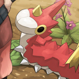 ambiguous_feral ambiguous_gender ambiguous_human clothed clothed_ambiguous clothed_human clothing duo exoskeleton faceless_character faceless_human feral feral_focus flower multicolored_body multicolored_exoskeleton outside plant pupils purple_flower red_body red_clothing red_exoskeleton solo_focus white_body white_exoskeleton yellow_eyes spicyichizo nintendo pokemon arthropod generation_3_pokemon human insect larva mammal pokemon_(species) wurmple 1:1 2026 absurd_res hi_res shaded