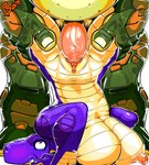 anthro anthro_on_anthro anthro_penetrated anthro_penetrating anthro_penetrating_anthro big_breasts big_dom_small_sub breasts dominant dominant_male duo faceless_character faceless_male female female_focus female_penetrated genitals green_body green_scales larger_male leg_grab male male/female male_penetrating male_penetrating_female non-mammal_breasts penetration penile penile_penetration penis penis_in_pussy purple_body purple_scales pussy scales sex size_difference smaller_female smaller_penetrated solo_focus upside_down vaginal vaginal_penetration bogexplosion dinosaur prehistoric_species reptile scalie 2018 hi_res