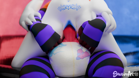 ageplay anthro balls bodily_fluids clothed clothing diaper diaper_fetish diaper_only diaper_sex duo female footwear fur furniture genitals infantilism kneeling knot knotted_penis legwear male pattern_clothing pattern_legwear penetration penis roleplay sex sitting_on_another socks stockings striped_clothing stripes thigh_highs tinytails_(diaper) topless vaginal vaginal_penetration wearing_diaper wetness_indicator white_body white_fur snubbyarts alberarts_(modeler) abuniverse tinytails_(abuniverse) necrun snubby hyena hyenid_(species) mammal wickerbeast 16:9 3d_(artwork) digital_media_(artwork) hi_res watermark widescreen