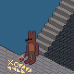 bottomwear brick brick_floor brick_wall brown_body clothed clothing countershade_torso countershading dot_eyes green_clothing improvised_weapon iron_ball isometric konami_code loincloth loincloth_only oblivious short_loop simple_eyes topless wall_(structure) kawa_kir_(artist) pinscher_5d pinscher_(pinscher_5d) canid canine canis domestic_dog mammal pinscher 1:1 animated digital_media_(artwork) pixel_(artwork) pixel_animation