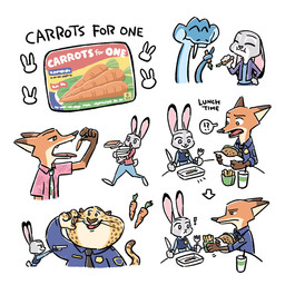 anthro black_ears black_nose blue_body blue_scales blue_skin brown_body brown_ears brown_eyes brown_fur brown_spots brown_tail burger carrot container countershading cup cutlery dipstick_ears dipstick_tail ear_markings ears_down eating eyes_closed female female_anthro food fork fries fur green_eyes grey_body grey_ears grey_fur grey_tail kitchen_utensils knife long_tail male male_anthro markings multicolored_body multicolored_ears multicolored_fur one_fang orange_body orange_ears orange_fur pink_inner_ear pink_nose pivoted_ears plant purple_eyes red_tongue scales spots spotted_markings tail tail_markings tan_body tan_countershading tan_fur tan_inner_ear text thick_tail tongue tongue_out tools two_tone_body two_tone_fur two_tone_tail vegetable white_body white_countershading white_fur yellow_body yellow_fur yellow_tail gumi_(pixiv) disney zootopia benjamin_clawhauser gary_de'snake judy_hopps nick_wilde canid canine cheetah european_rabbit felid feline fox lagomorph leporid mammal oryctolagus pit_viper rabbit red_fox reptile scalie snake true_fox viper 1:1 absurd_res english_text hi_res