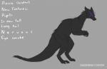 black_body black_fur claws fur male purple_eyes solo tail teeth conditional_dnp wolftacos mythology dragon furred_dragon furred_scalie mammal mythological_creature mythological_scalie scalie digital_drawing_(artwork) digital_media_(artwork) hi_res