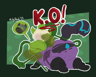 ambiguous_gender anthro anus bad_end captured clothing fart fart_cloud farting_on_face head_grab plant plant_fart puffy_anus solo superhero superhero_costume torn_clothing brappanda happanda mammal mephitid skunk hi_res