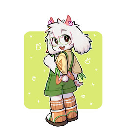 anthro blush clothed clothed_anthro clothed_male clothing floppy_ears fully_clothed fully_clothed_anthro fully_clothed_male fur horn looking_back lop_ears male open_mouth pawpads paws pink_horn rear_view scut_tail short_tail solo tail white_body white_fur yukiyuno1760617 deltarune undertale_(series) ralsei bovid caprine goat mammal full-length_portrait hi_res portrait