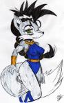 anthro breasts clothed clothing female fully_clothed green_eyes hair leotard long_hair multicolored_hair navel nipple_outline simple_background smile solo two_tone_hair white_background dragonheart07 sssonic2 archie_comics sega sonic_the_hedgehog_(archie) sonic_the_hedgehog_(comics) sonic_the_hedgehog_(series) lupe_the_wolf canid canine canis mammal wolf absurd_res digital_media_(artwork) hi_res