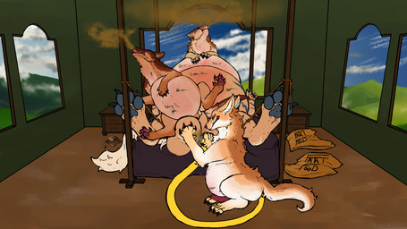 anal anal_penetration animal_genitalia animal_penis anthro arms_tied ass_to_ass assisted_penetration bag_of_food balls bound burp_cloud burp_fetish burping canine_genitalia canine_penis eating eating_food fart fart_burp fart_cloud fart_fetish fart_sniffing farting_in_mouth farting_on_face farting_though_another farting_through_nose farting_while_penetrated feral genitals group hose hose_in_butt hose_inflation hyper hyper_inflation inflated_belly inflating inflation knot knotted_penis leg_markings legs_tied male markings muzzle_in_anus penetration penis pet_food quadruped questionable_consent revenge revenge_sex sheath siblings_with_benefits sniffing spread_legs spreading swollen tied_to_bed tied_to_pole trio yonnixart nintendo pokemon butterscotch_(yonnixart) caramel_(yonnixart) pierce_(pierce_wolf) toffee_(yonnixart) arcanine canid canine canis domestic_dog generation_1_pokemon german_shepherd herding_dog mammal pastoral_dog pokemon_(species) absurd_res hi_res brother_(lore) brothers_(lore) incest_(lore) sibling_(lore) triplets_(lore)