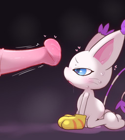 animal_genitalia animal_penis anthro anthro_focus aroused big_flare biped black_background blue_eyes bodily_fluids clothing disembodied_penis drooling duo ear_tuft equine_genitalia equine_penis female female_anthro female_focus flared_penis fur fur_tuft genitals gloves handwear heart_in_pupils heart_symbol hearts_around_head kneeling leaning leaning_forward looking_at_genitalia looking_at_penis male male/female markings monotone_body monotone_fur offscreen_male open_mouth penis plantigrade saliva semi-anthro side_view simple_background solo_focus striped_markings striped_tail stripes sweat tail tail_markings tail_tuft thin_tail throbbing throbbing_penis tuft whiskers yellow_body yellow_fur badwingm bandai_namco digimon digimon_(species) gatomon 2021 digital_drawing_(artwork) digital_media_(artwork) hi_res shaded soft_shading