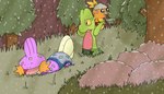 ambiguous_gender ashes clothed clothing diaper feral forest group plant text tree wearing_diaper young fennecat nintendo pokemon generation_3_pokemon mudkip pokemon_(species) shiny_pokemon torchic treecko 7:4 hi_res watermark