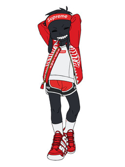 accessory anthro athletic_wear bent_leg black_ears black_gym_shorts bottomwear candy clothed clothing dessert eyes_closed food footwear gym_bottomwear gym_shorts hands_behind_head headband holding_candy holding_food holding_lollipop holding_object hotpants legwear lollipop long_ears male open_clothing open_topwear rabbit_ears red_clothing red_footwear red_gym_shorts red_headband red_shoes red_sweater red_topwear shoes shorts simple_background smile smiling_at_viewer sneakers socks solo standing sweater teeth_showing text text_on_clothing topwear white_background white_clothing white_footwear white_legwear white_socks white_topwear y_nose young young_anthro young_male zipper zumi supreme lagomorph leporid mammal rabbit 3:4 absurd_res english_text hi_res