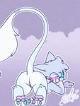 anthro anus butt butt_heart eyewear genitals glasses heterochromia looking_at_viewer paws presenting presenting_pussy pussy tail tail_motion tailwag wiggle gingy_k_fox nintendo pokemon generation_1_pokemon legendary_pokemon mew_(pokemon) pokemon_(species) shiny_pokemon animated male_(lore)