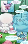 cake candy chocolate dessert dialogue feeding female feral food frill_(anatomy) group morbidly_obese obese overweight ribbons_(anatomy) text trio weight_gain fattyjakalope nintendo pokemon eeveelution espeon generation_1_pokemon generation_2_pokemon generation_6_pokemon pokemon_(species) sylveon vaporeon absurd_res comic english_text hi_res