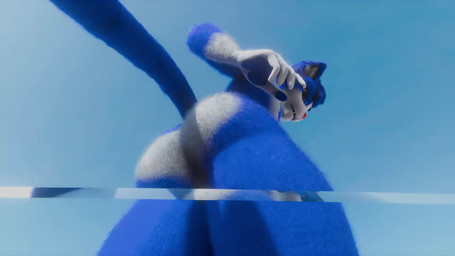 anthro balls beach blue_body blue_fur butt butt_jiggle chair facesitting_pov femboy fur furniture genitals jiggling looking_at_viewer low-angle_view male nude solo tail worm's-eye_view felix_animations micah felid feline humanoid mammal 3d_(artwork) 3d_animation animated blender_(artwork) digital_media_(artwork) short_playtime webm