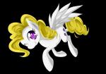 blonde_hair cutie_mark feathered_wings feathers female feral fur hair looking_at_viewer one_eye_closed pre-g4 purple_eyes simple_background smile solo transparent_background white_body white_feathers white_fur wings zaiyaki hasbro mlp_g1 my_little_pony my_little_pony_'n_friends mythology surprise_(pre-g4) equid equine mammal mythological_creature mythological_equine pegasus absurd_res alpha_channel hi_res