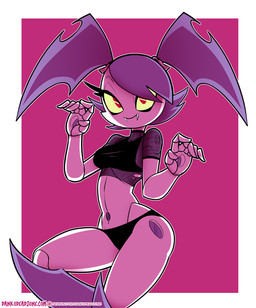 black_clothing black_panties black_underwear clothed clothing fangs female fishnet_clothing fishnet_topwear looking_at_viewer machine not_furry panties red_eyes smile solo teeth topwear underwear dankodeadzone my_life_as_a_teenage_robot nickelodeon jenny_wakeman android humanoid robot robot_humanoid vampire 2021 hi_res