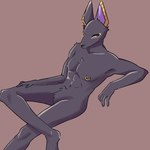 anthro crotch_tuft eyewear hachime looking_at_viewer male monocle nipple_piercing nipple_ring nipples nude piercing ring_piercing solo tuft masokids dislyte lilith_games drew_(dislyte) anubian_jackal canid canine canis jackal mammal 1:1 hi_res