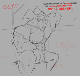 anthro big_muscles clothing curse growth huge_muscles male muscular muscular_male solo text unusualboo54 nintendo pokemon zen_(unusualboo54) generation_6_pokemon greninja pokemon_(species) absurd_res english_text hi_res sketch
