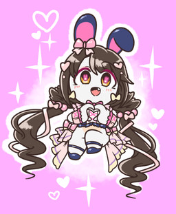 accessory alternate_species anthro arms_bent bangs bent_leg black_eyebrows black_hair blue_clothing blue_ears blue_footwear blue_shoes blush blush_lines bow_ribbon clothed clothed_anthro clothed_female clothing eyebrows eyelashes eyelashes_through_hair fangs female female_anthro flat_chested footwear fur furrification gesture hair hair_accessory hair_bow hair_ribbon heart_gesture heart_symbol lidded_eyes light long_ears long_hair looking_at_viewer midair mitten_hands multicolored_body noseless open_mouth open_smile orange_eyes outline pantsless_anthro pantsless_female pink_background pink_bow pink_clothing pink_eyelashes pink_inner_ear pink_pupils pink_shirt pink_topwear pupils rabbidification ribbons shirt shoes simple_background smile smiling_at_viewer solo sparkles tan_body tan_eyelids tan_skin teeth topwear translucent translucent_hair two_tone_body white_body white_fur white_outline charisuke cygames idolmaster idolmaster_cinderella_girls raving_rabbids rayman_(series) ubisoft uzuki_shimamura lagomorph mammal rabbid 2024 absurd_res colored crossover digital_drawing_(artwork) digital_media_(artwork) full-length_portrait hi_res japanese_description lighting portrait