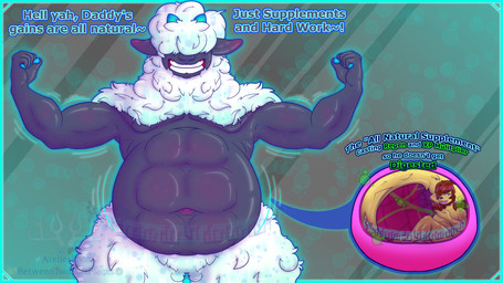 anthro bard digestion duo endosoma fluffy growth internal internal_oral magic male male/male muscle_growth musclegut muscular safe_vore size_difference vore atelierphos phos yarill bovid caprine mammal sheep 16:9 absurd_res hi_res widescreen