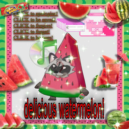 2010s_theme anthro beverage can container decoration disguised dreamcore food fruit male melon plant santino soda solo standing text watermelon weirdcore y2k_(graphic_design) taiko_toroki hubba_bubba mountain_dew mammal procyonid raccoon