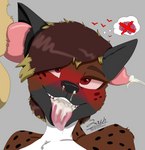 ahegao all_the_way_through animal_genitalia animal_penis anthro balls black_body black_fur black_markings blonde_hair blush blushing_profusely bodily_fluids brain brown_body brown_fur canine_genitalia canine_penis cum cum_from_nose cum_in_head cum_in_mouth cum_in_nose cum_inside cumshot disembodied_penis duo ear_penetration ear_threading ejaculation erection eye_roll female fur genital_fluids genitals grey_body grey_fur grey_markings hair heart_symbol highlights_(coloring) in_one_ear_and_out_the_other inner_ear_fluff intelligence_loss knot looking_pleasured male male/female markings mindfuck organs penetration penile penile_penetration penis penis_in_ear pink_sclera red_eyes red_hair sex smile spots text threaded_by_penis tongue tongue_out tuft white_body white_fur white_markings yellow_body yellow_fur zer0rebel4 discord_(app) mythology patreon brimstone_(zer0rebel4) canid canid_demon canine demon hellhound hybrid hyena mammal mythological_canine mythological_creature spotted_hyena unknown_species 2023 absurd_res digital_media_(artwork) hi_res portrait url herm_(lore) trans_(lore) trans_woman_(lore)