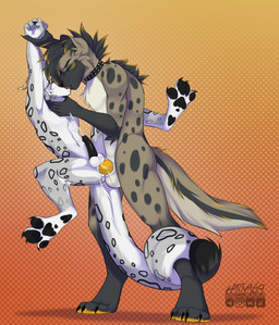 anal anal_penetration anthro balls blush bodily_fluids cum cum_inside cumshot duo ejaculation erection fur genital_fluids genitals hair kissing male male/male male_penetrated male_penetrating male_penetrating_male nude penetration penis sex simple_background tail hitoya69 canid felid feline hyena leopard mammal pantherine snow_leopard spotted_hyena digital_media_(artwork) hi_res