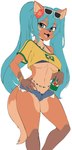 anthro blue_eyes brazil brazilian_flag female solo alice_yagami brazilian_miku vocaloid hatsune_miku canid canine mammal maned_wolf absurd_res hi_res meme tagme