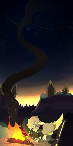 campfire cooking dusk fantasy feral gun male musket night ranged_weapon smoke weapon thepatchedragon dragonscape mythology dinosaur dragon drekir mythological_creature mythological_scalie prehistoric_species reptile saurischian scalie theropod hi_res