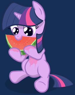 eating female feral food fruit fur hair holding_food holding_object horn melon multicolored_hair plant purple_body purple_eyes purple_fur purple_hair quadruped shadow simple_background sitting solo tail transparent_background two_tone_hair watermelon watermelon_slice wet young young_feral manateemckenzie friendship_is_magic hasbro my_little_pony mythology twilight_sparkle_(mlp) equid equine mammal mythological_creature mythological_equine unicorn alpha_channel hi_res