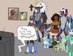 anthro dialogue feral group machine profanity shitpost text trollface cookie_waffle pestydreki bluey_(series) characters_reacting_to_sad_breaking_news friendship_is_magic hasbro my_little_pony mythology oney_plays bluey_heeler fluttershy_(mlp) alien australian_cattle_dog canid canine canis cattledog domestic_dog dragon dreki herding_dog humanoid lagomorph leporid mammal mythological_creature mythological_scalie pastoral_dog rabbit raccoon_dog robot robot_anthro robot_humanoid scalie tanuki character_request crossover english_text meme source_request