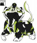 4_legs armor balls_outline big_muscles bulge crossed_arms detailed_bulge genital_outline male muscular muscular_male muscular_taur pose raised_tail solo tail tentacle_beard tentacles thick_thighs xatanlion digital_extremes tencent warframe hydroid_(warframe) biomechanical kubrow taur warframe_(species)