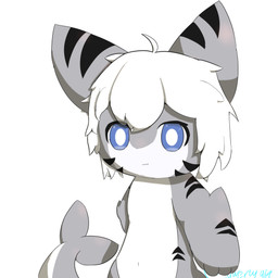 hair male shark_tail simple_background toony white_background white_hair qwerty965 changed_(video_game) tiger_shark_(changed) 1:1 hi_res