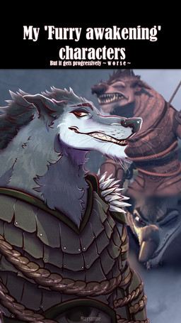 anthro armor biped black_mane chin_tuft clenched_teeth evil_grin facial_tuft fur glance grey_body grey_fur grin grinning_at_viewer looking_at_viewer male mane multicolored_body multicolored_fur open_mouth open_smile red_eyes screencap screencap_background sharp_teeth shoulder_pads smile smiling_at_viewer smirk smirking_at_viewer solo spiked_shoulder_pads spikes teeth text toothy_grin tuft two_tone_body two_tone_fur whisker_spots whiskers white_sclera white_text maystrine dreamworks kung_fu_panda boss_wolf canid canine canis mammal wolf 2023 9:16 artist_name colored digital_drawing_(artwork) digital_media_(artwork) digital_painting_(artwork) english_text half-length_portrait hi_res meme painting_(artwork) portrait shaded