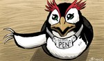 box container green_eyes male parody solo text wooden_box videajames dreamworks madagascar_(series) neon_genesis_evangelion you_higher_mammal pen_pen_(evangelion) avian bird penguin character_name meme