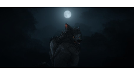 anthro male moon muscular solo doomsdog mythology canid canine mammal mythological_canine mythological_creature werecanid werecanine werecreature werewolf 16:9 hi_res letterbox widescreen