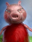 4_eyes 4_nostrils anthro blush blush_stickers clothing cursed_image female fuzzy humor multi_eye nightmare_fuel pink_body pink_skin red_clothing red_shirt red_topwear shirt smile solo topwear what what_has_science_done where_is_your_god_now why ian-exe peppa_pig peppa_pig_(character) domestic_pig hybrid mammal monster suid suina sus_(pig) 2018 3:4 signature