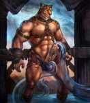 abs animal_head bald balls bdsm belt biceps big_muscles big_penis bodily_fluids bound brown_body brown_fur chain cheetahpaws clothed clothing cum cum_in_tentacles cum_on_penis cumshot ejaculation erection exposed eyes_closed fangs felid for_a_head forced foreskin fur genital_fluids genitals guin guin_saga hands-free heart_symbol hi_res huge_muscles humanoid humanoid_genitalia humanoid_penis hybrid leopard male mammal muscular muscular_male nipples open_mouth orgasm pantherine partially_retracted_foreskin pecs penile penis penis_in_tentacle penis_milking pose rape restrained ric sex solo spots standing straps submissive submissive_male teeth tentacle_rape tentacle_sex tentacles thong tongue topless underwear vein veiny_muscles veiny_penis water wet white_body white_fur