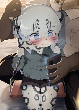 anthro blackmail blush bodily_fluids cellphone clothed clothing crying dominant dominant_male duo electronics eyebrows faceless_character female fingers forced fur genital_fluids hair holding_cellphone holding_object holding_phone holding_smartphone loli male outside phone scared sexual_harassment sitting smartphone tail tears vaginal_fluids young young_anthro young_female dagasi yuki_(dagasi) felid mammal pantherine snow_leopard 2023 digital_media_(artwork) hi_res lol_comments
