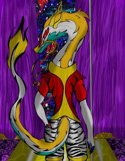 animal_print anthro bedroom_eyes curtains looking_at_viewer looking_back male narrowed_eyes pole rear_view seductive solo stripper_pole tail zebra_print hayyah500 asian_mythology east_asian_mythology mythology cyro_the_noodle dragon eastern_dragon mythological_creature mythological_scalie scalie low_res