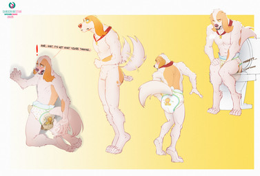 anthro anthrofied blush breath clean_diaper clothed clothing diaper diaper_fetish diaper_only dishonesty embarrassed erection erection_in_diaper erection_under_clothing exclamation_point featureless_crotch feces fur kneeling little_kings_(diaper) looking_back male onomatopoeia pooping potty_training sitting sitting_on_toilet soiled soiled_diaper soiling soiling_diaper solo sound_effects standing surprised tail tenting text toilet toilet_use topless unclean_diaper used_diaper using_diaper wearing_diaper syeenyeen abuniverse belfort_and_lupin little_kings belfort_(belfort_and_lupin) bird_dog brittany_spaniel canid canine canis domestic_dog french_spaniel hunting_dog mammal spaniel absurd_res digital_media_(artwork) english_text hi_res multiple_scenes
