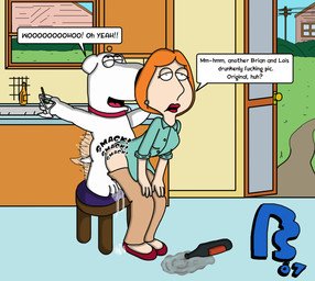 alcohol all_fours anthro beverage bodily_fluids clothed clothing cocktail cum cum_pool detailed_background dialogue doggystyle drunk duo female food from_behind_position genital_fluids human_on_anthro humor inside interspecies kitchen male male/female martini profanity sex spill substance_intoxication text blargsnarf family_guy brian_griffin lois_griffin canid canine canis domestic_dog human mammal 2007 digital_media_(artwork) english_text hi_res