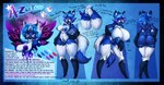 alternate_costume anthro bdsm beak big_breasts blue_body blue_feathers bondage bound breasts clitoris clitoris_slip clothing feathers female fox_tail genitals herm huge_breasts ineffective_clothing intersex magic nipples nude pasties penis pussy slutty_face solo text thick_thighs azura_inalis azura_(azura_inalis) avian bird blue_jay corvid hybrid jay_(bird) new_world_jay oscine passerine absurd_res english_text hi_res