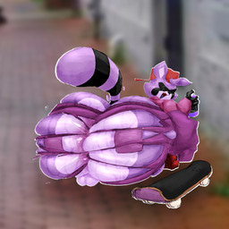 anal anal_fluids anthro backsack backwards_cap backwards_hat balls big_butt bodily_fluids bottomwear butt butt_focus clothing exposed_butt eyewear genitals hat headgear headwear huge_butt hyper hyper_butt male pants skateboard small_balls spray_can sunglasses sweat sweaty_butt thick_thighs torn_bottomwear torn_clothing torn_pants vehicle wardrobe_malfunction wide_hips lumiink indigo_park rambley_raccoon digital_creature mammal procyonid raccoon 1:1 hi_res