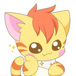 anthro male simple_background solo star teeth teeth_showing todozarashi healin'_good_precure pretty_cure nyatoran_(healin'_good_precure) nyatoran_(precure) domestic_cat felid feline felis mammal 1:1 hi_res