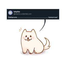 ambiguous_gender bar_emanata blush blush_lines blush_stickers dialogue emanata feral fluffy fluffy_tail fur happy open_mouth open_smile quadruped simple_background smile smiling_at_viewer solo speech_bubble tail talking_to_viewer text three-quarter_view white_background white_body white_fur inkpoizining deltarune deltarune_tomorrow_(meme) undertale_(series) annoying_dog_(undertale) canid canine mammal 1:1 2025 digital_drawing_(artwork) digital_media_(artwork) english_text full-length_portrait hi_res portrait