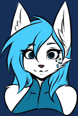 anthro armor blue_clothing blue_dress blue_eyes clothing dress ears_up female front_view grin happy magic_user markings robe royalty smile solo sweater tattoo topwear turtleneck snowiefeather thermia_(character) canid canine canis fox hybrid mammal wolf alpha_channel low_res