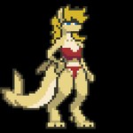 anthro breast_expansion breasts clothing expansion female solo torn_clothing wardrobe_malfunction bitassembly elasmo_(soup'ernatural) fish marine shark animated low_res